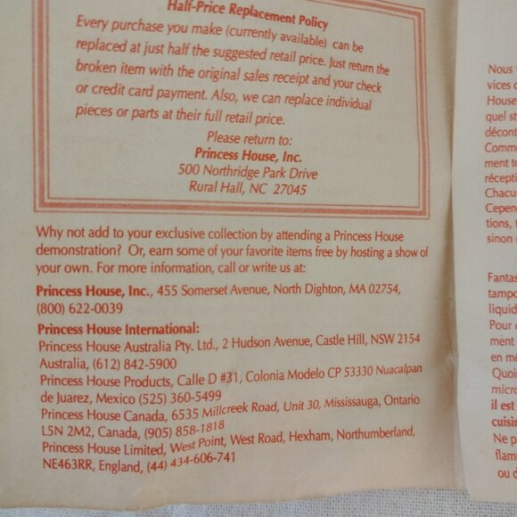 NWOT Vintage Set of 4 Princess House Fantasia Mugs - Picture 6 of 8